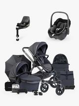 iCandy Peach 7 All Terrain Stroller Carrycot Accessories with Cybex Cloud T i Size Rotating Car Seat Base Bundle Nimbus Storm