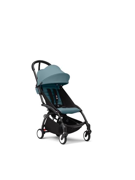 Stokke YOYO³ Pushchair Frame and 6+ Colour Pack, Black/Aqua - view 2, 