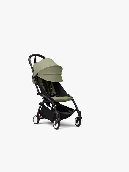Stokke YOYO³ Pushchair Frame and 6+ Colour Pack, Black/Olive, 