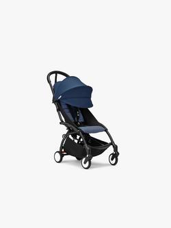 Stokke YOYO³ Pushchair Frame and 6+ Colour Pack, Black/Air France Blue, 