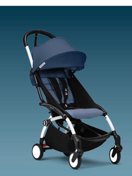 Stokke YOYO³ Pushchair Frame and 6+ Colour Pack, Black/Air France Blue - view 2, 