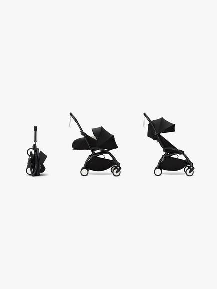 Stokke YOYO³ Pushchair Frame, Newborn Pack and 6+ Colour Pack, Black, 