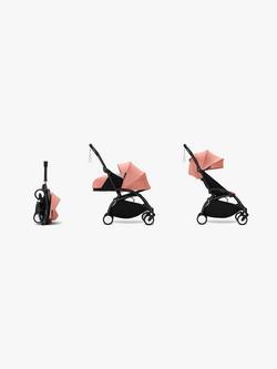 Stokke YOYO³ Pushchair Frame, Newborn Pack and 6+ Colour Pack, Black/Ginger, 