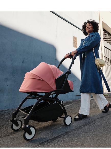 Stokke YOYO³ Pushchair Frame, Newborn Pack and 6+ Colour Pack, Black/Ginger - view 2, 