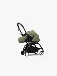 Stokke YOYO³ Pushchair Frame, Newborn Pack and 6+ Colour Pack, Black/Olive