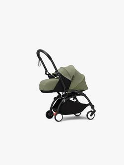 Stokke YOYO³ Pushchair Frame, Newborn Pack and 6+ Colour Pack, Black/Olive - view 2, 