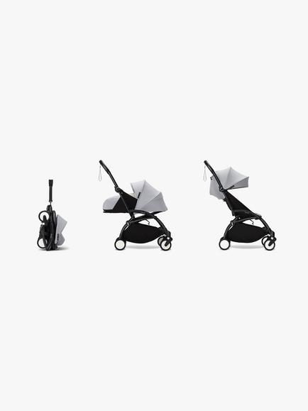 Stokke YOYO³ Pushchair Frame, Newborn Pack and 6+ Colour Pack, Black/Stone, 