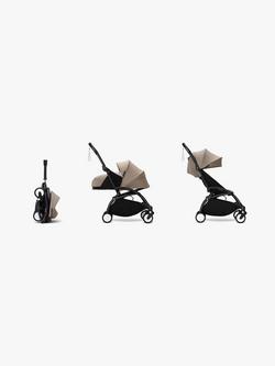 Stokke YOYO³ Pushchair Frame, Newborn Pack and 6+ Colour Pack, Black/Taupe, 