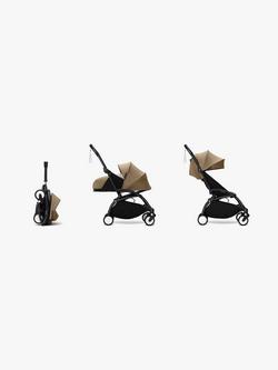 Stokke YOYO³ Pushchair Frame, Newborn Pack and 6+ Colour Pack Bundle, Black/Toffee, 