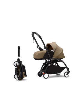 Stokke YOYO³ Pushchair Frame, Newborn Pack and 6+ Colour Pack Bundle, Black/Toffee - view 2, 