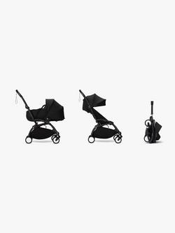 Stokke YOYO³ Pushchair Frame, Newborn Shell and 6+ Colour Pack, Black, 