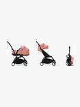 Stokke YOYO³ Pushchair Frame, Newborn Shell and 6+ Colour Pack, Black/Ginger