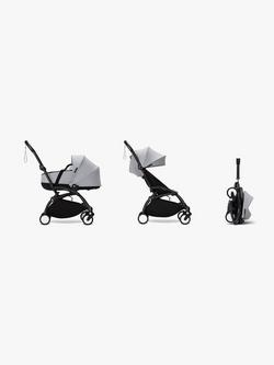 Stokke YOYO³ Pushchair Frame, Newborn Shell and 6+ Colour Pack, Black/Stone, 