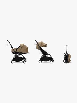 Stokke YOYO³ Pushchair Frame, Newborn Shell and 6+ Colour Pack, Black/Toffee, 