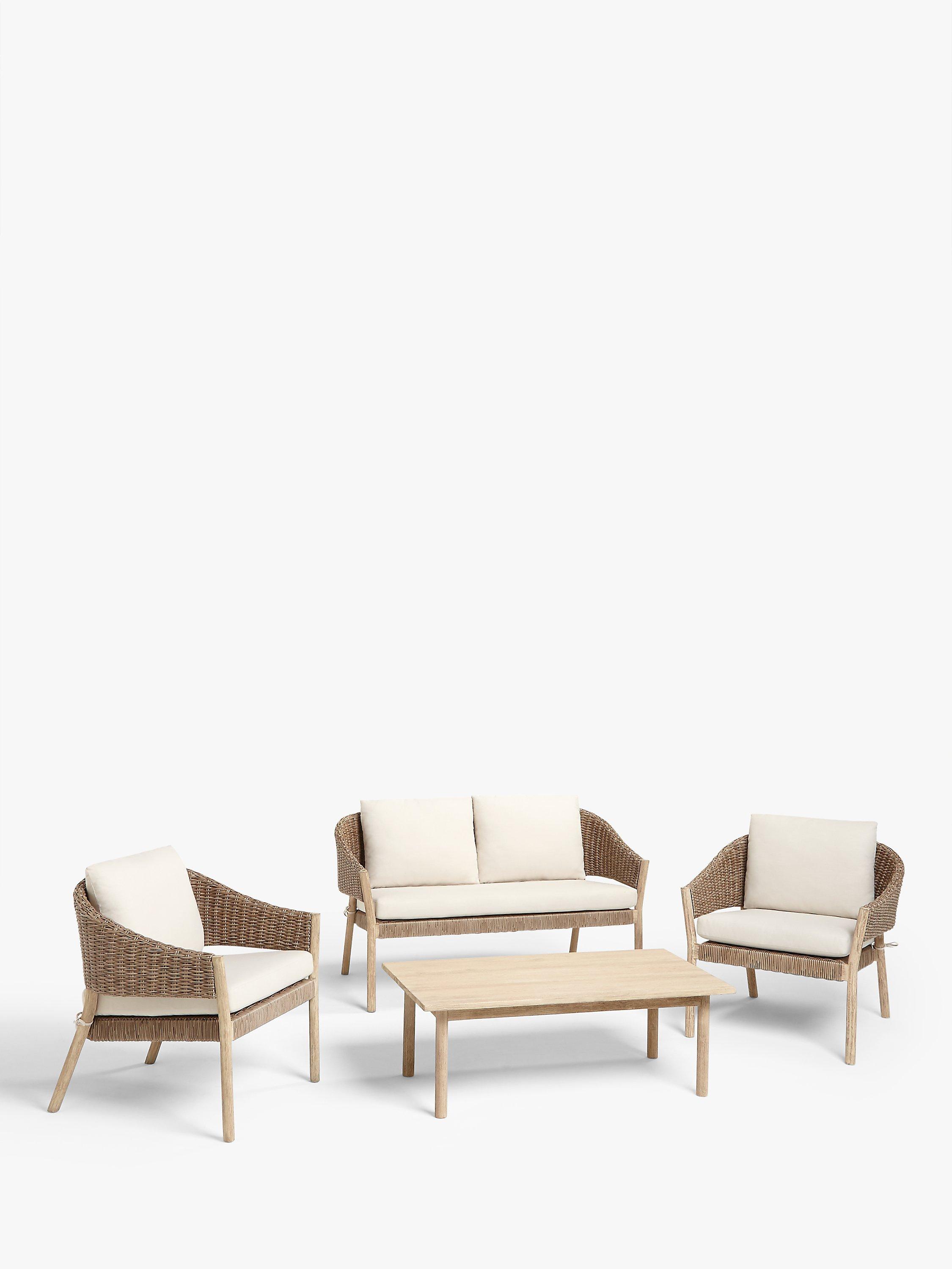 John Lewis Burford 4-Seater Garden Lounge Set, FSC-Certified (Acacia Wood), Natural