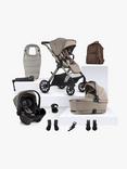 Silver Cross Reef 2 Special Edition Pushchair & Accessories with Silver Cross Dream i-Size Baby Car Seat and Dream ISOFIX Base Bundle, Frappe/Black