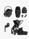 Silver Cross Tide Pushchair, Carrycot & Accessories With Maxi Cosi Pebble 360 i-Size Car Seat and FamilyFix Base, Space