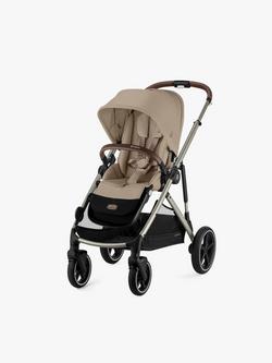 Cybex Gazelle S Lux Pushchair, Carrycot & Accessories with Cloud G Car Seat & Base G Bundle, Almond Beige - view 2, 