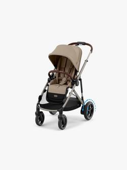 Cybex E-Gazelle S Pushchair, Carrycot & Accessories with the Cloud G Car Seat and Base G Bundle, Beige/Black - view 2, 