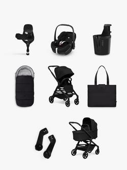 Joolz Hub 2 Pushchair, Carrycot and Accessories with Maxi-Cosi Pebble 360 Pro2 i-Size Car Seat and FamilyFix 360 Pro Base Bundle, Black, 