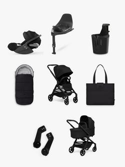 Joolz Hub 2 Pushchair, Carrycot and Accessories with Cybex Cloud T Car Seat and Base T Bundle, Black, 