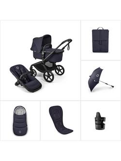 Bugaboo Fox 5 Renew Pushchair & Accessories Essential Bundle, Deep Indigo, 