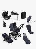 Bugaboo Fox 5 Renew Pushchair, Turtle Air by Nuna Car Seat with Base & Accessories Ultimate Bundle, Deep Indigo