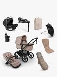 Bugaboo Fox 5 Renew Pushcair, Bugaboo Turtle Air by Nuna Car Seat with Base and Accessories Ultimate Bundle, Taupe Melange