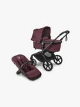 Bugaboo Fox 5 Renew Pushcair, Bugaboo Turtle Air by Nuna Car Seat with Base and Accessories Ultimate Bundle, Dark Cherry
