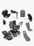 Bugaboo Fox 5 Renew Pushcair, Bugaboo Turtle Air by Nuna Car Seat with Base and Accessories Ultimate Bundle, Moon Grey