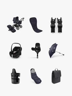 Bugaboo Fox 5 Renew Pushchair, Maxi-Cosi Pebble 360 Pro2 Car Seat with Base and Accessories Bundle,  Deep Indigo, 