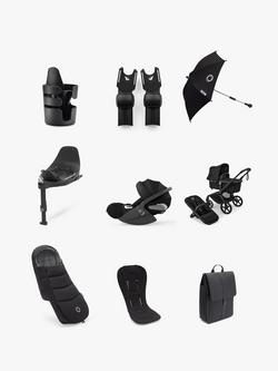 Bugaboo Fox 5 Renew Pushchair, Cybex Cloud T i-Size Car Seat with Base and Accessories Bundle, Heritage Black, 