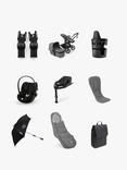 Bugaboo Fox 5 Renew Pushchair, Cybex Cloud G i-Size Car Seat with Base and Accessories Bundle, Moon Grey