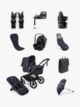 Bugaboo Fox 5 Renew Pushchair and Accessories with Britax Römer BABY-SAFE PRO Car Seat and Vario 5Z Base, Deep Indigo/Black