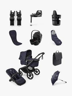 Bugaboo Fox 5 Renew Pushchair and Accessories with Britax Römer BABY-SAFE PRO Car Seat and Vario 5Z Base, Deep Indigo/Black, 