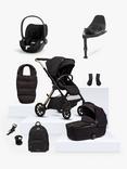 Silver Cross Reef 2 Special Edition Pushchair and Accessories with Cybex Cloud T i-Size Baby Car Seat and Base T 360 ISOFIX Car Seat Base, Espresso/Sepia Black
