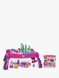 Mega Bloks First Builders Build 'n Learn Table &  60 Piece Building Bag Bundle, Pink