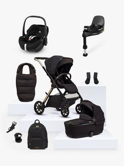 Silver Cross Reef 2 Special Edition Pushchair and Accessories with Maxi-Cosi Pebble 360 Pro2 Car Seat and FamilyFix 360 ISOFIX Base Bundle, Espresso/Twillic Black, 