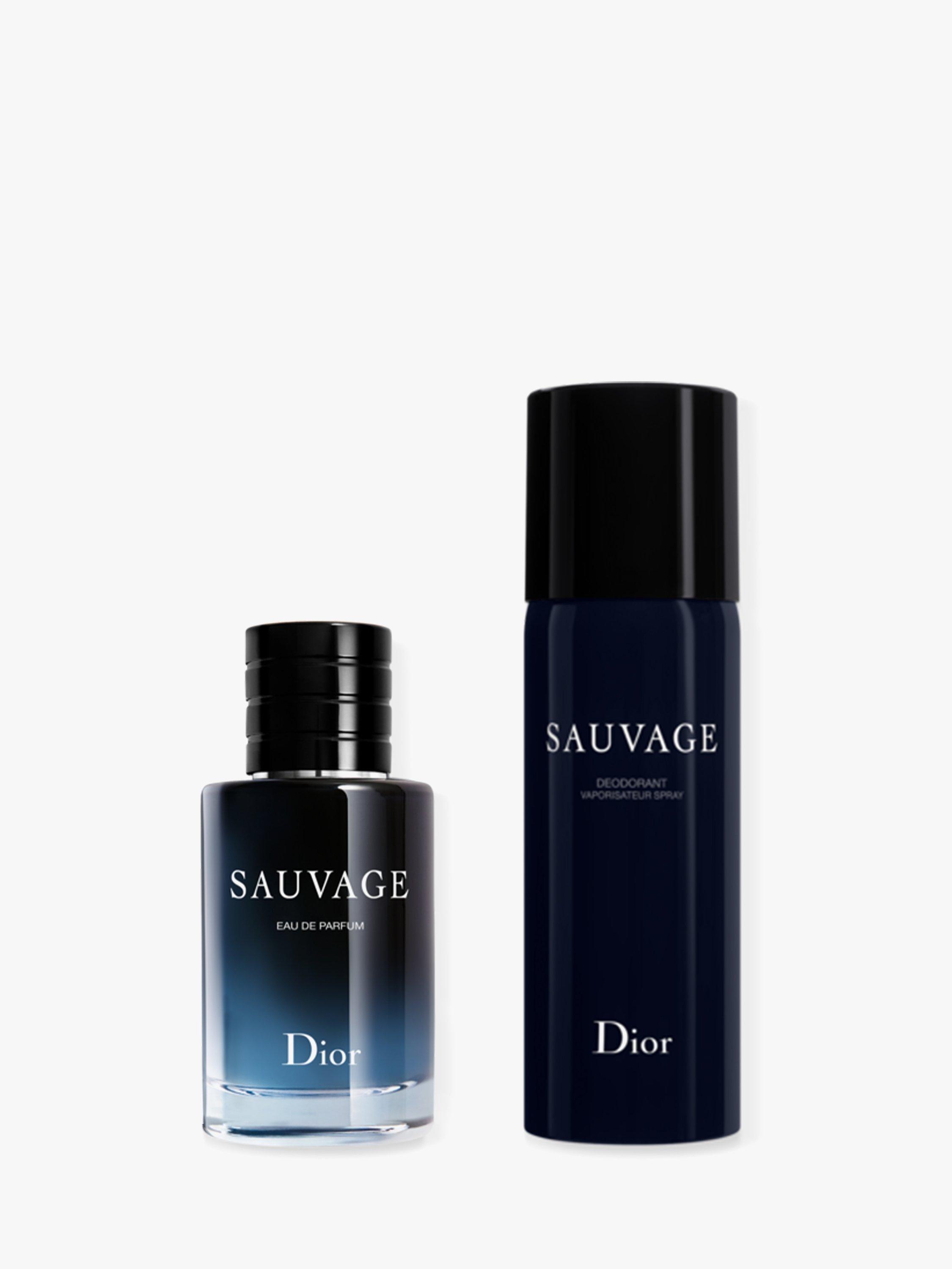 Product image 1 of 2, which shows DIOR Sauvage Deodorant Spray 150ml and Sauvage Eau de Parfum 60ml Bundle