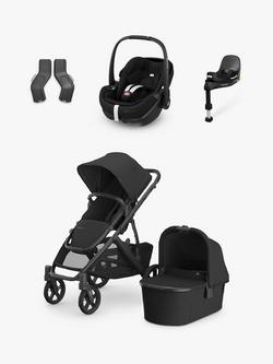 Uppababy Vista V3 Pushchair with Maxi-Cosi Pebble Pro2 Baby Car Seat and Base Bundle, Jake, 