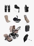 Bugaboo Fox 5 Renew Pushchair and Accessories with BeSafe Go Beyond Car Seat and Base Bundle, Desert Taupe/Black