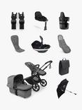 Bugaboo Fox 5 Renew Pushchair and Accessories with BeSafe Go Beyond Car Seat and Base Bundle, Moon Grey/Black