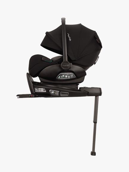 Nuna ARRA Flex i-Size Baby Car Seat and BASE Curv ISOFIX Car Seat Base, Caviar, 