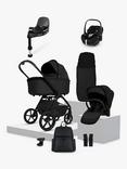 Silver Cross Cove Pushchair and Accessories with Maxi-Cosi Pebble 360 Pro2 Car Seat and FamilyFix 360 Pro ISOFIX Car Seat Base Bundle, Onyx/Twillic Black