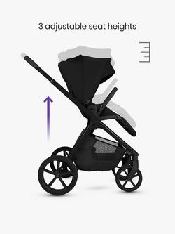 Silver Cross Cove Pushchair and Accessories with Cybex Cloud T i-Size Baby Car Seat and Base T 360 Rotating ISOFIX Car Seat Base, Onyx/Sepia Black - view 2, 