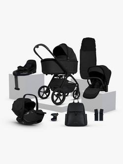 Silver Cross Cove Pushchair and Accessories with Glide Plus 360 i-Size Baby Car Seat and Base Plus 360 ISOFIX Car Seat Base Bundle, Onyx/Black, 