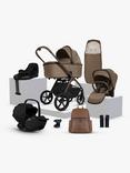 Silver Cross Cove Pushchair and Accessories with Glide Plus 360 i-Size Baby Car Seat and Base Plus 360 ISOFIX Car Seat Base Bundle, Maple/Black