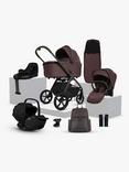 Silver Cross Cove Pushchair and Accessories with Glide Plus 360 i-Size Baby Car Seat and Base Plus 360 ISOFIX Car Seat Base Bundle, Damson/Black