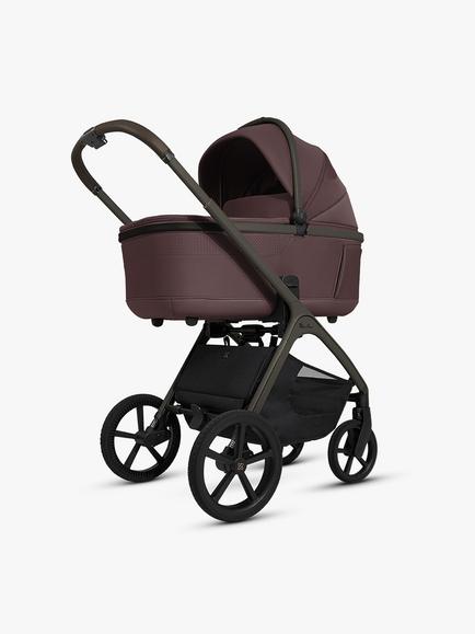 Silver Cross Cove Pushchair and Accessories with Glide Plus 360, Approach Plus 360 i-Size Baby Car Seats and Base Plus 360 ISOFIX Car Seat Base Bundle, Damson/Black - view 2, 