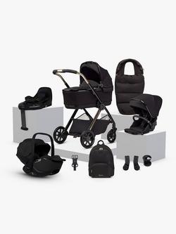 Silver Cross Reef 2 Special Edition Pushchair and Accessories with Glide Plus 360 i-Size Baby Car Seat and Base Plus 360 ISOFIX Car Seat Base Bundle, Espresso/Black, 